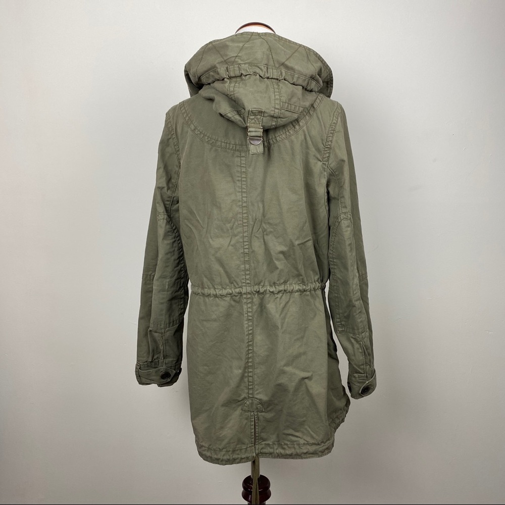 Gap Army Green Oversized Hooded Parka size Small - Picture 9 of 11